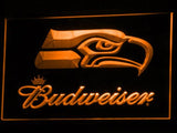Seattle Seahawks Budweiser LED Neon Sign Electrical - Orange - TheLedHeroes