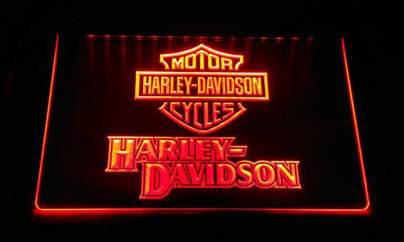 Harley Davidson 11 LED Neon Sign USB - Orange - TheLedHeroes