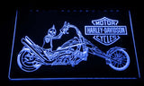 Harley Davidson 12 LED Neon Sign USB - Blue - TheLedHeroes