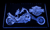 Harley Davidson 12 LED Sign - Blue - TheLedHeroes