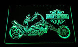 Harley Davidson 12 LED Neon Sign USB - Green - TheLedHeroes