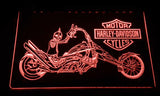 Harley Davidson 12 LED Neon Sign USB - Red - TheLedHeroes