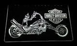 Harley Davidson 12 LED Neon Sign USB - White - TheLedHeroes