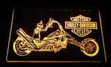 Harley Davidson 12 LED Neon Sign USB - Yellow - TheLedHeroes