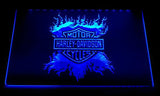 Harley Davidson 13 LED Sign - Blue - TheLedHeroes