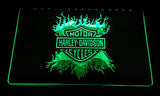 FREE Harley Davidson 13 LED Sign - Green - TheLedHeroes