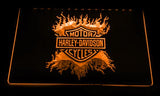 Harley Davidson 13 LED Neon Sign USB - Orange - TheLedHeroes