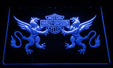 Harley Davidson 14 LED Sign - Blue - TheLedHeroes