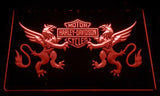 Harley Davidson 14 LED Neon Sign USB - Red - TheLedHeroes