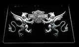 Harley Davidson 14 LED Neon Sign USB - White - TheLedHeroes