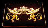 Harley Davidson 14 LED Neon Sign USB - Yellow - TheLedHeroes