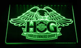 Harley Davidson Owners Group LED Sign - Green - TheLedHeroes