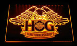 Harley Davidson Owners Group LED Sign - Yellow - TheLedHeroes