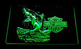 Harley Davidson Shark LED Sign - Green - TheLedHeroes