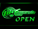 FREE Miller Lite Miller Time Live Open LED Sign - Green - TheLedHeroes