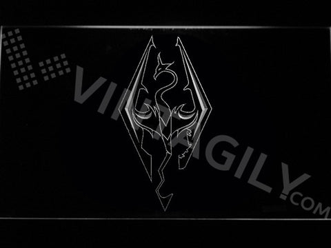 FREE Skyrim Logo LED Sign - White - TheLedHeroes