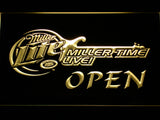 FREE Miller Lite Miller Time Live Open LED Sign - Yellow - TheLedHeroes