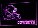 Dallas Cowboys (4) LED Neon Sign USB - Purple - TheLedHeroes