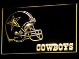 Dallas Cowboys (4) LED Neon Sign USB - Yellow - TheLedHeroes