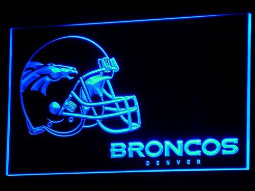 Denver Broncos (3) LED Neon Sign Electrical - Blue - TheLedHeroes