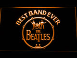 FREE The Beatles Best Band Ever (2) LED Sign - Orange - TheLedHeroes