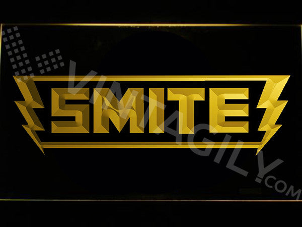 Smite LED Sign - Yellow - TheLedHeroes