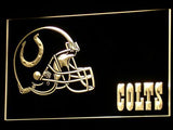 Indianapolis Colts (4) LED Neon Sign USB - Yellow - TheLedHeroes