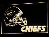 Kansas City Chiefs (1) LED Neon Sign USB - Yellow - TheLedHeroes