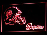 Miami Dolphins (3) LED Neon Sign USB - Red - TheLedHeroes