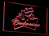 Budweiser Frog LED Neon Sign Electrical - Red - TheLedHeroes