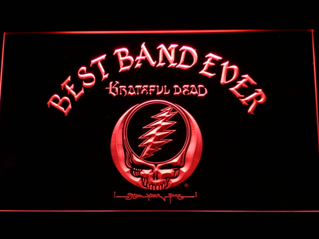 FREE Grateful Dead Best Band Ever LED Sign - Red - TheLedHeroes