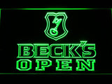 Beck's Open LED Neon Sign Electrical - Green - TheLedHeroes
