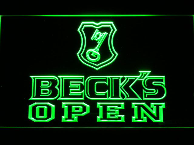 FREE Beck's Open LED Sign - Green - TheLedHeroes