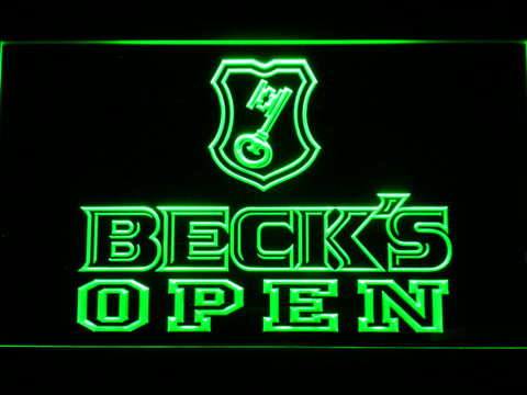FREE Beck's Open LED Sign - Green - TheLedHeroes