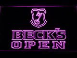 Beck's Open LED Neon Sign USB - Purple - TheLedHeroes