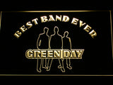 FREE Green Day Best Band Ever (2)  LED Sign - Yellow - TheLedHeroes