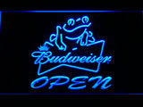 FREE Budweiser Frog Open LED Sign - Blue - TheLedHeroes