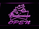 FREE Budweiser Frog Open LED Sign - Purple - TheLedHeroes