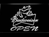 Budweiser Frog Open LED Neon Sign USB - White - TheLedHeroes