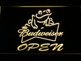 FREE Budweiser Frog Open LED Sign - Yellow - TheLedHeroes