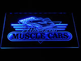 American Muscle Cars LED Neon Sign USB - Blue - TheLedHeroes