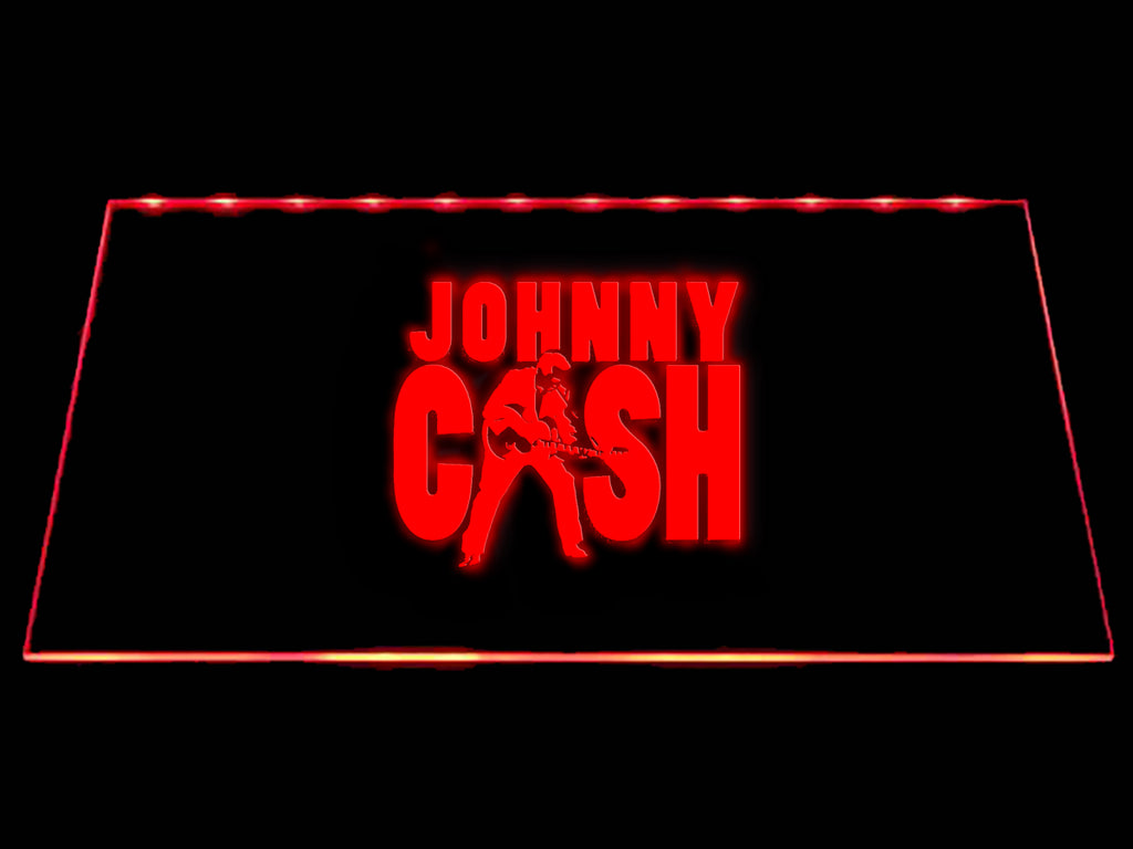 FREE Johnny Cash LED Sign - Red - TheLedHeroes