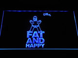 FREE The Simpsons Fat and Happy LED Sign - Blue - TheLedHeroes