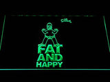 FREE The Simpsons Fat and Happy LED Sign - Green - TheLedHeroes