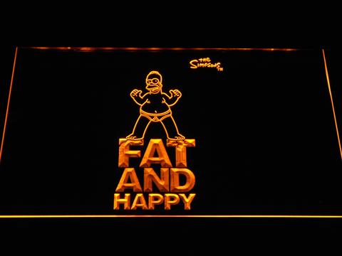 FREE The Simpsons Fat and Happy LED Sign - Yellow - TheLedHeroes