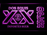 Dos Equis Open LED Neon Sign Electrical - Purple - TheLedHeroes