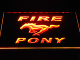 Mustang Fire Pony LED Neon Sign Electrical - Orange - TheLedHeroes
