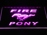 Mustang Fire Pony LED Neon Sign Electrical - Purple - TheLedHeroes