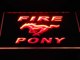 Mustang Fire Pony LED Neon Sign Electrical - Red - TheLedHeroes
