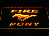 Mustang Fire Pony LED Neon Sign Electrical - Yellow - TheLedHeroes